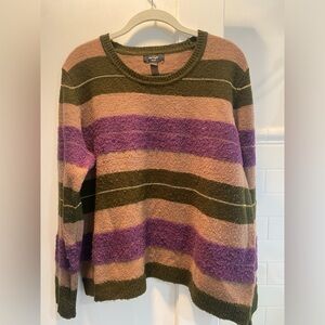 Lord & Taylor- Striped Sweater with Gold thread, Multi, Size XLP,